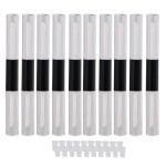 10Pcs 5ml Double Ended Refillable Empty Lip Gloss Bottle Tube Vials Containers Black