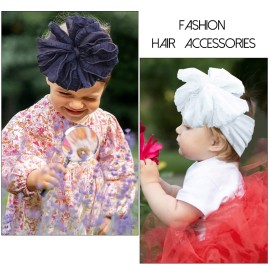 DANMY Baby Girl Elastic Headbands Newborn Toddler Hairbands Bows Children Soft Headwrap Hair Accessories