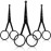 3 Pieces Nose Hair Scissors Rounded Tip Scissors Facial Hair Trimming Stainless Steel Blunt Tip Trimmer for Eyebrows, Nose, Moustache, Beard, Grooming