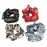 4 Pcs Boho Floral Prints Vivid Color Hair Scrunchies Big Pattern Hair Bobbles Elastics Ponytail Holders Hair Wrist Ties Bands Scrunchies for Sleep Show Dance Party Women Gift