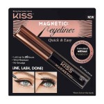 KISS Magnetic Eyeliner, Black, 0.16 Ounce, Smudge Proof, Biotin Infused, Free of Synthetic Fragrances, Dyes, Parabens, Petrochemicals, And Formaldehyde with Precision Tip Brush