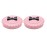 AUEAR, 2 Pack of Bow Eyelashes Case Plastic Eyelashes Case Pink Storage Eyelashes Box for Travel Women and Girls
