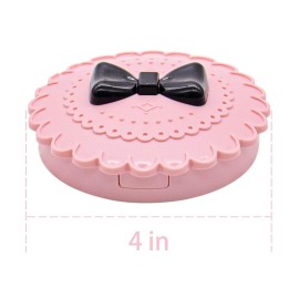 AUEAR, 2 Pack of Bow Eyelashes Case Plastic Eyelashes Case Pink Storage Eyelashes Box for Travel Women and Girls