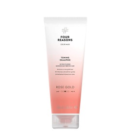 FOUR REASONS Rose Gold Hair Toner and Color Depositing Shampoo - Sulfate Free, Vegan, 8.45 Fl Oz (For Color Treated Hair)