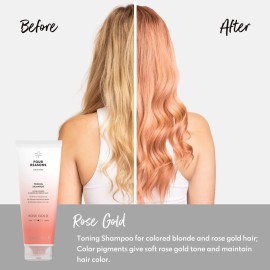 FOUR REASONS Rose Gold Hair Toner and Color Depositing Shampoo - Sulfate Free, Vegan, 8.45 Fl Oz (For Color Treated Hair) FOUR REASONS Rose Gold Hair Toner and Color Depositing Shampoo - Sulfate Free, Vegan, 8.45 Fl Oz (For Color Treated Hair)