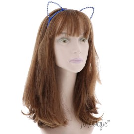 Motique Accessories Cat Ears Headband With Rhinestones - Blue Motique Accessories Cat Ears Headband With Rhinestones - Blue