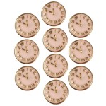 Acxico 10Pcs Fashion Vintage 3D Clock Design Nail Art Decoration Charm Alloy Nail DIY Crafts Accessories Pink