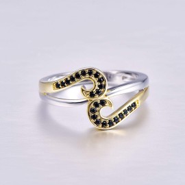 Empsoul 925 Sterling Silver Twist Ring Filled Simulated Black Spinel Wedding Ring Mother\'s Day Gift Size 9 Empsoul 925 Sterling Silver Twist Ring Filled Simulated Black Spinel Wedding Ring Mother\'s Day Gift Size 9