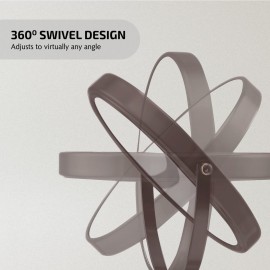 OVENTE 8\'\' Tabletop Makeup Mirror with 1X/7X Magnification, 360 Swivel Design and Double-Sided Free-Standing Vanity Mirror Perfect for Dresser, Bedroom and Office Desk, Antique Bronze MNLAT80ABZ1X7X