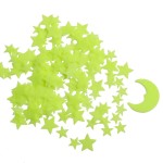 Glow in The Dark Stars - Glow Stars Stickers for Ceiling,Self Adhesive 3D Glowing Stars and Moon for Starry Sky,Wall Decals for Kids Rooms,Wall Stickers for Bedroom(200 Stars,1 Moon