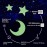 Glow in The Dark Stars - Glow Stars Stickers for Ceiling,Self Adhesive 3D Glowing Stars and Moon for Starry Sky,Wall Decals for Kids Rooms,Wall Stickers for Bedroom(200 Stars,1 Moon