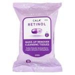 CALA Makeup Remover Cleansing Tissues: Retinol (30 Sheets) - Anti-Aging, Hydrating Wipes for a Smooth, Radiant Complexion, Gentle on All Skin Types (30ct, Retinol)