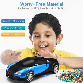 Zahooy RC Car Robot Transform Model Toy,1:18 Blue Remote Control Deformed Vehicle,Racing Automobile Deformation with Realistic Engine Sounds&One-Button Transformation&360Speed Drifting for Boys Girls