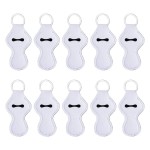 10pcs Sublimation Blanks Chapstick Holder Keychains Bulk Lipstick Holder Keychains Chapstick Keyring Holder (White)