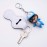 10pcs Sublimation Blanks Chapstick Holder Keychains Bulk Lipstick Holder Keychains Chapstick Keyring Holder (White)