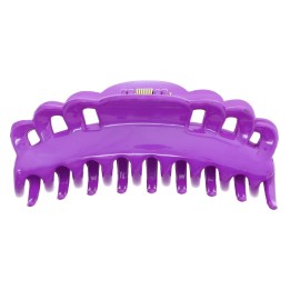 4 Inch Scalloped Jaw Clip With Holes-Purple 4 Inch Scalloped Jaw Clip With Holes-Purple