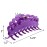 4 Inch Scalloped Jaw Clip With Holes-Purple