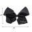 8 Inch Grosgrain Bow for Women and Girls (Black)