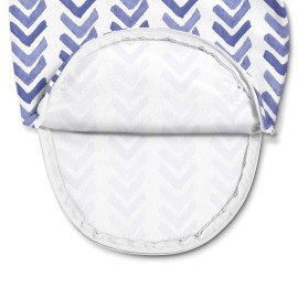 SwaddleMe Luxe Easy Change Swaddle - Size Small/Medium, 0-3 Months, 2-Pack (Water Color Indigo)