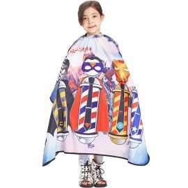 LEONAL Kids Children Boys Girls Barber Cutting Cape Hairdressing Salon Hair Styling Cloth Apron Cover Gown (4147, CARTOON KIDS CHILDREN) LEONAL Kids Children Boys Girls Barber Cutting Cape Hairdressing Salon Hair Styling Cloth Apron Cover Gown (4147, CARTOON KIDS CHILDREN)