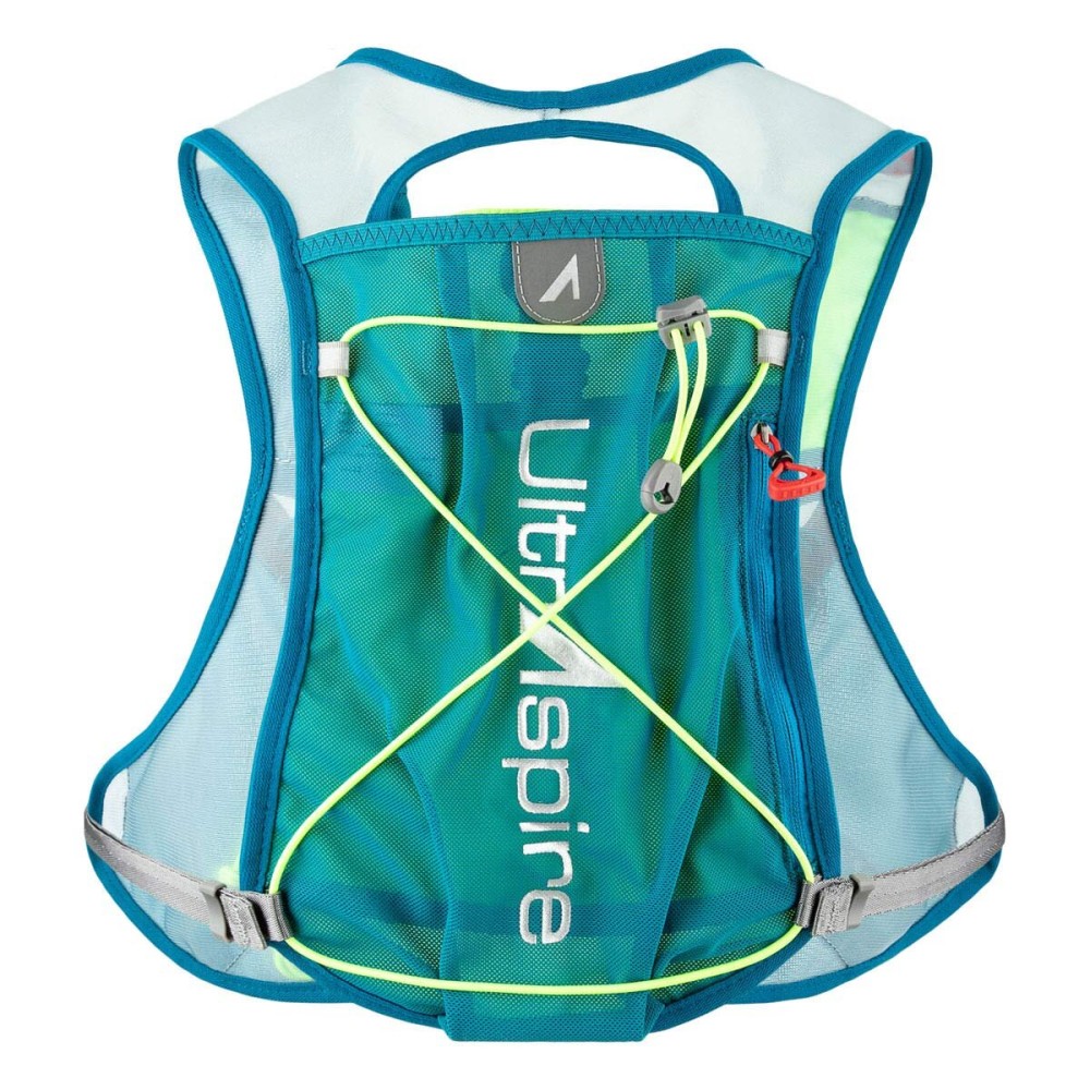 UltrAspire Spry Adult Unisex Lightweight Running Race Vest - 3.0 Emerald Blue/Lime, Universal Size
