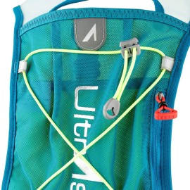 UltrAspire Spry Adult Unisex Lightweight Running Race Vest - 3.0 Emerald Blue/Lime, Universal Size