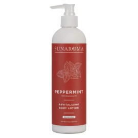 Sunaroma Lotion Peppermint 11.5 Ounce Pump (Revitalizing) (340ml) (Pack of 2)
