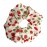 4 Pack Cherry Floral Chiffon Hair Scrunchies Print Slap Bracelet Ponytail Holder Elastic Hair Bands Wrist Fabric Scrunchy Hair Ties for Show/Sleepover Party Girls