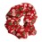 4 Pack Cherry Floral Chiffon Hair Scrunchies Print Slap Bracelet Ponytail Holder Elastic Hair Bands Wrist Fabric Scrunchy Hair Ties for Show/Sleepover Party Girls