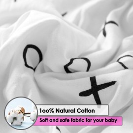 Milky Chic GOTS Fitted Baby Crib Sheet, Breathable 100% Organic Cotton Mattress Sheet for Boys and Girls, Fits Standard Size Mattresses, 52x28x9 inches (White, Pack of 1)