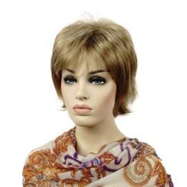 Lydell Short Layered Shaggy Full Synthetic Wigs (15H613 Blonde Mix)