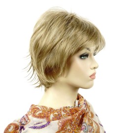 Lydell Short Layered Shaggy Full Synthetic Wigs (15H613 Blonde Mix)