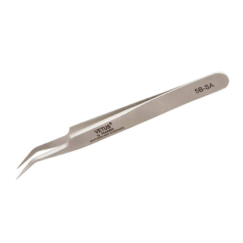 Vetus Tweezer Stainless Steel Non-magnetic Curved Pointed Tip Precision Eyelash Eyebrow Extensions Lashing Tool (5b-sa) Vetus Tweezer Stainless Steel Non-magnetic Curved Pointed Tip Precision Eyelash Eyebrow Extensions Lashing Tool (5b-sa)