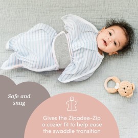 SleepingBaby Zipadee-Zip Snuggle Strap - Wearable Blanket Accessory for Transition Swaddle - One Size, Grey
