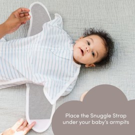 SleepingBaby Zipadee-Zip Snuggle Strap - Wearable Blanket Accessory for Transition Swaddle - One Size, Grey