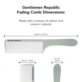 Gentlemen Republic Fade Comb for Men\'s Hairstyles - Soft Round Tips, Precision Teeth with Sturdy Body for Fades, Blending, and Cuts