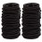 300 Pieces Black No Crease Girls Hair Ties Hair Bands Bulk Elastics Ponytail Holders Ties for Thick Heavy and Curly Hair