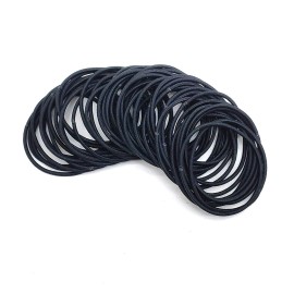 300 Pieces Black No Crease Girls Hair Ties Hair Bands Bulk Elastics Ponytail Holders Ties for Thick Heavy and Curly Hair