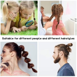 300 Pieces Black No Crease Girls Hair Ties Hair Bands Bulk Elastics Ponytail Holders Ties for Thick Heavy and Curly Hair