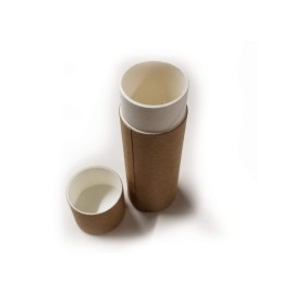 Empty Cardboard Deodorant Containers - Push-up style, top-fill, reusable and biodegradable 1.0 oz (15-Pack) Brown