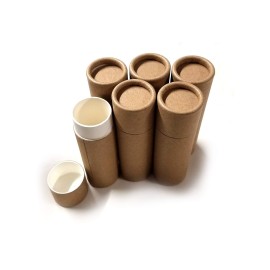 Empty Cardboard Deodorant Containers - Push-up style, top-fill, reusable and biodegradable 1.0 oz (15-Pack) Brown
