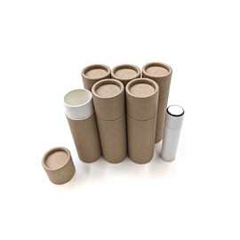 Empty Cardboard Deodorant Containers - Push-up style, top-fill, reusable and biodegradable 1.0 oz (15-Pack) Brown