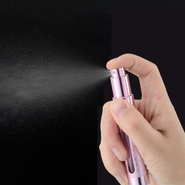 Lil Ray 12ml Portable Mini Perfume Atomizer(6 PCS)Refilable Small Spray Bottle for Travel, Empty Pocket Cologne Sprayer, Glass inner and Aluminum Housing0.4Oz,Pack of 6 with different colors