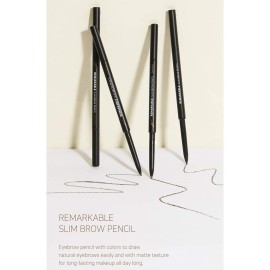 Aperire Eyebrow Pencil - Korean Makeup Stylist Definer, Ultra-Fine Fills in Sparse Areas & Gaps, Remarkable Slim Brow - Create Natural Your Looks that Draw Eyes 03 Medium Brown 1 Count