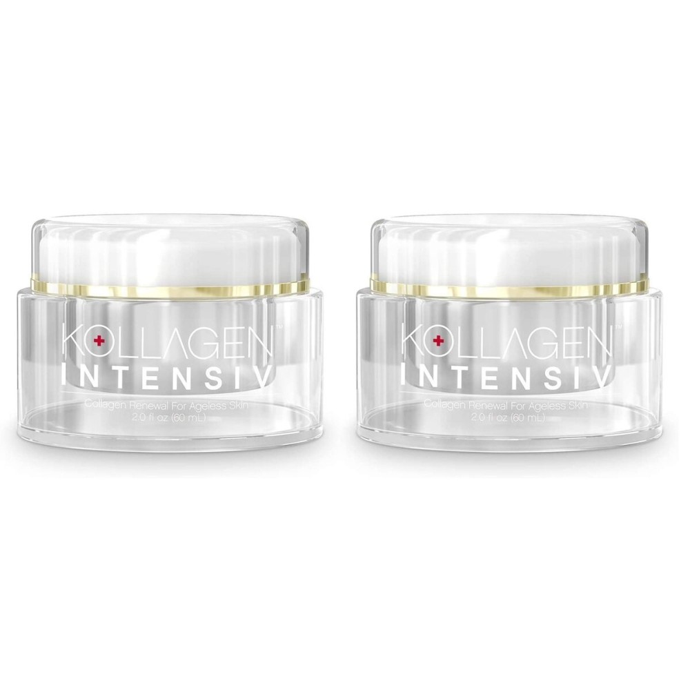 Kollagen Intensive Collagen Renewal Anti-Aging Wrinkle Cream (2 Ounce) 2 Pack Reduces Photoaging