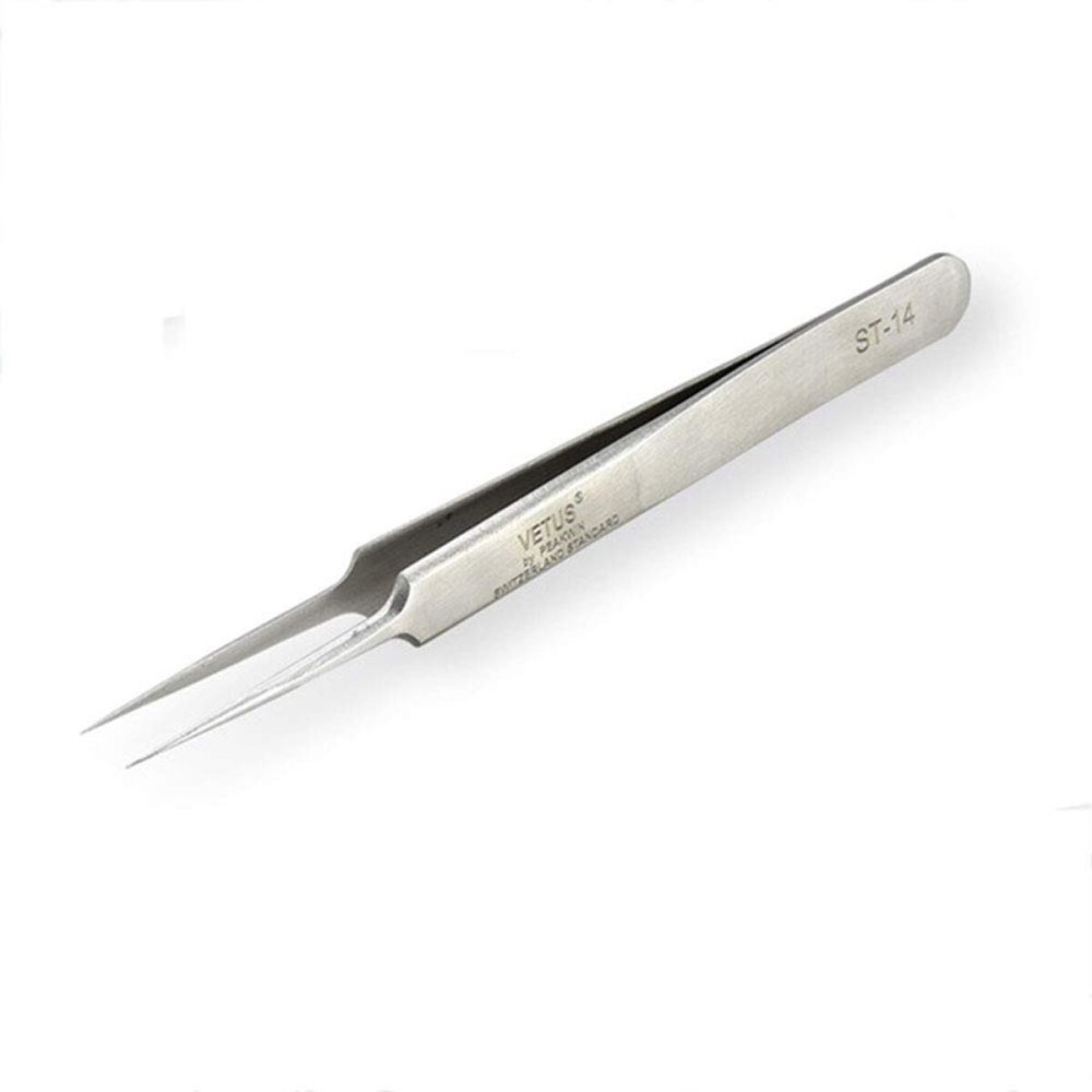 Vetus Tweezer ST-14 Non-magnetic Stainless Steel Pointed Tip Vetus Tweezer ST-14 Non-magnetic Stainless Steel Pointed Tip