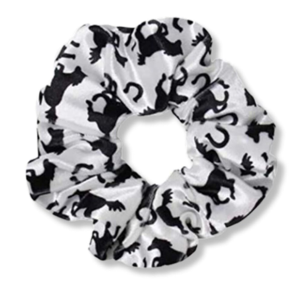 Horse Scrunchie - Premium Velvet No Crease Hair Ties, Horse Accessories and Gifts for Girls, Ideal Equestrian Gift for Horse Riding Enthusiasts