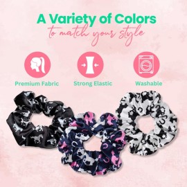 Horse Scrunchie - Premium Velvet No Crease Hair Ties, Horse Accessories and Gifts for Girls, Ideal Equestrian Gift for Horse Riding Enthusiasts