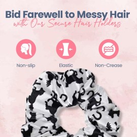 Horse Scrunchie - Premium Velvet No Crease Hair Ties, Horse Accessories and Gifts for Girls, Ideal Equestrian Gift for Horse Riding Enthusiasts