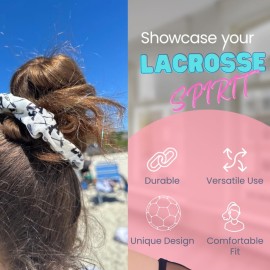 Lacrosse Scrunchie, Lacrosse Hair Accessories, Lacrosse No Crease Premium White Lax Velvet Hair Scrunchies